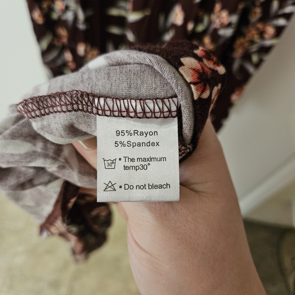 Grecerelle Floral Maxi Dress - Reddish Brown - Picture 4 of 6